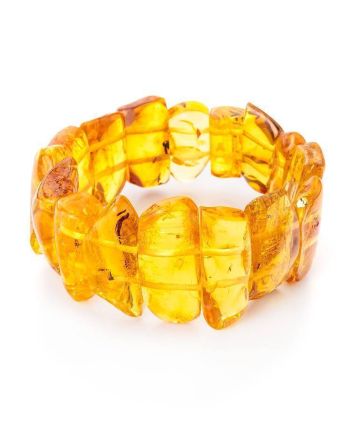 Bold Amber Flat Beaded Bracelet The Volcano, image 
