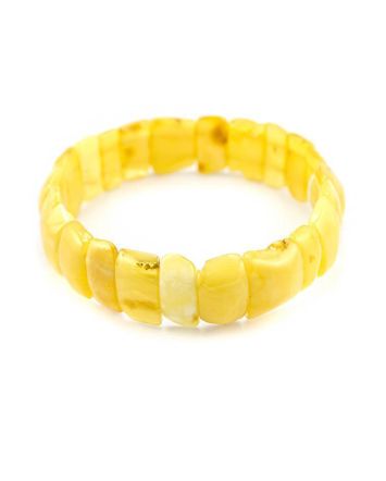 Genuine Honey Amber Stretch Bracelet, image 