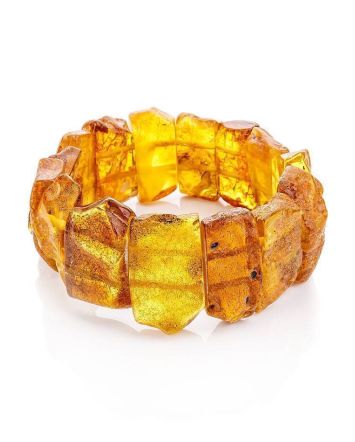 Raw Amber Stretch Bracelet The Volcano, image 