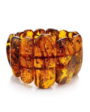Cognac Amber Stretch Bracelet The Volcano, image 