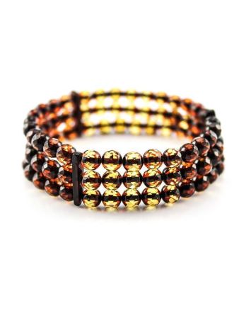 Faceted Amber Beaded Bracelet The Prague, image 