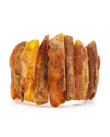 Cognac Amber Elastic Bracelet The Volcano, image 