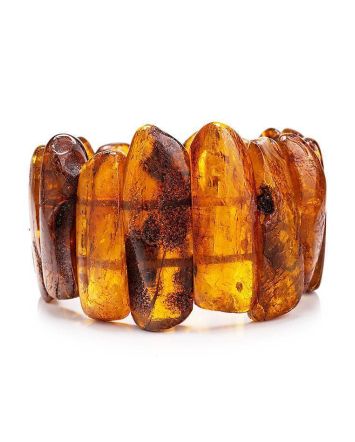 Statement Amber Flat Beaded Bracelet The Volcano, image 