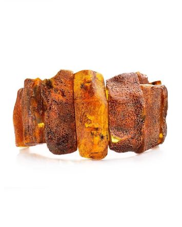Statement Amber Flat Beaded Bracelet The Volcano, image 