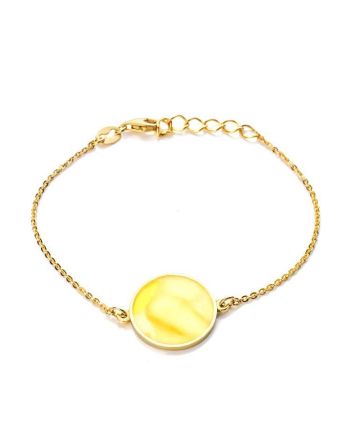 Laconic Gold Plated Bracelet With Natural Amber The Monaco, image 