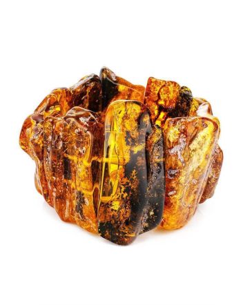Bold Cognac Amber Stretch Bracelet The Volcano, image 