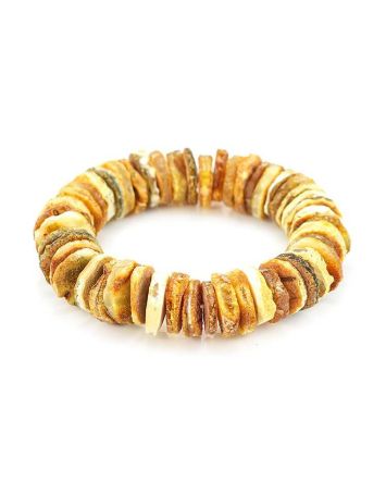 Unpolished Hummer Cut Amber Bracelet, image 