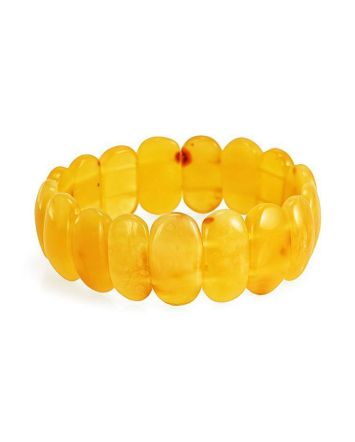 High Polished Honey Amber Elastic Bracelet, image 