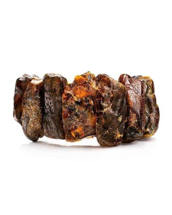 Raw Amber Flat Beaded Bracelet The Volcano, image 