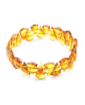 Luminous Amber Flat Beaded Bracelet, image 