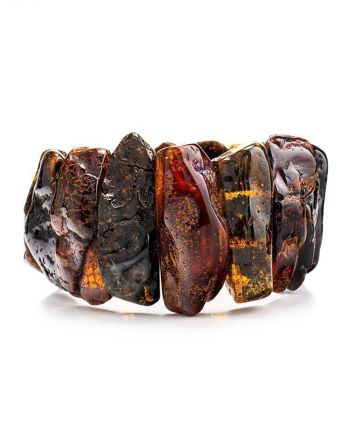 Dark Amber Flat Beaded Bracelet The Volcano, image 