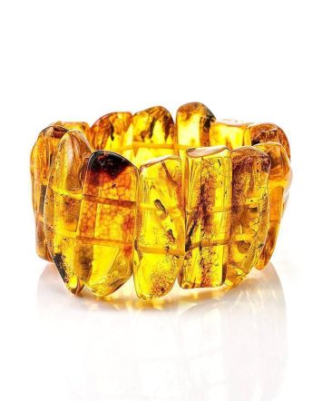 High Polished Cognac Amber Stretch Bracelet The Volcano, image 
