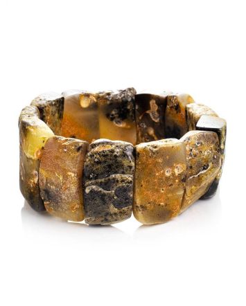 Raw Amber Flat Beaded Bracelet The Volcano, image 