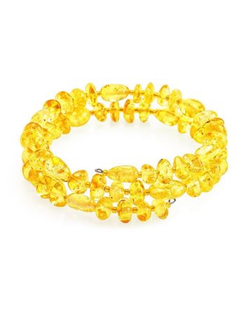 Bright Lemon Amber Bangle Bracelet, image 
