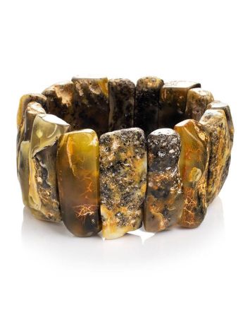 Exclusive Raw Amber Elastic Bracelet The Volcano, image 