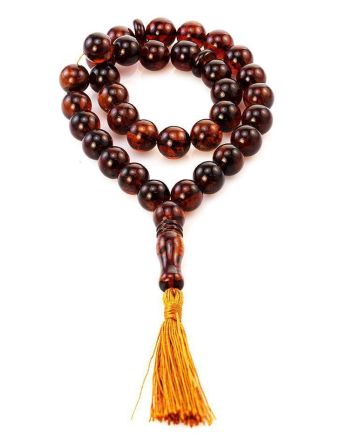 Muslim 33 Cherry Amber Prayer Beads, image 