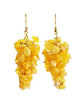 Honey Amber Drop Earrings The Fable, image 
