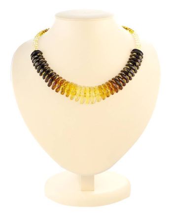 Two Toned Amber Necklace The Tangerine, image 