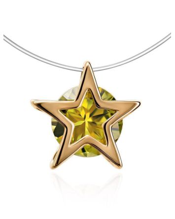Invisible Necklace With Crystal Pendant The Aurora, Length: 41, image 