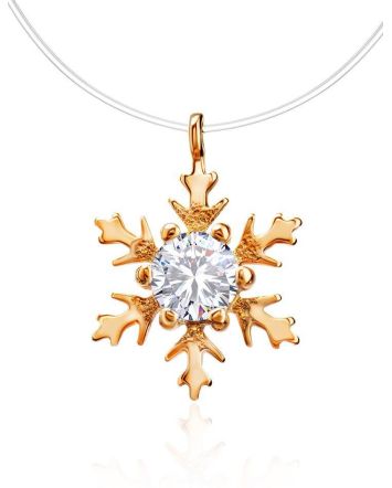 Gold Crystal Pendant Necklace The Aurora, Length: 41, image 