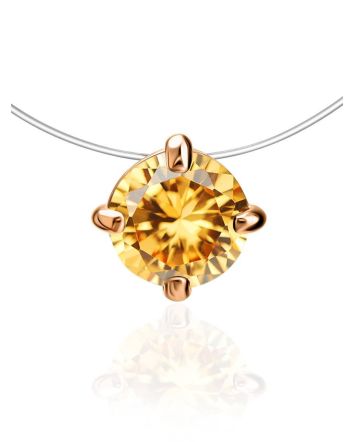 Invisible Necklace With Crystal Pendant The Aurora, Length: 41, image 