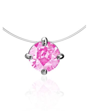 Cute Pink Crystal Necklace The Aurora, image 