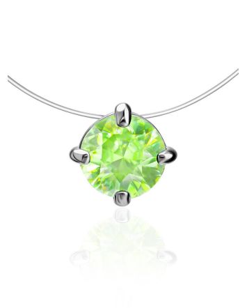 Invisible Necklace With Crystal Pendant The Aurora, image 
