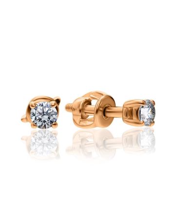 Bold White Crystal Stud Earrings In Gold, image 