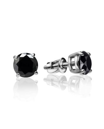 Bold Black Crystal Studs The Aurora, image 