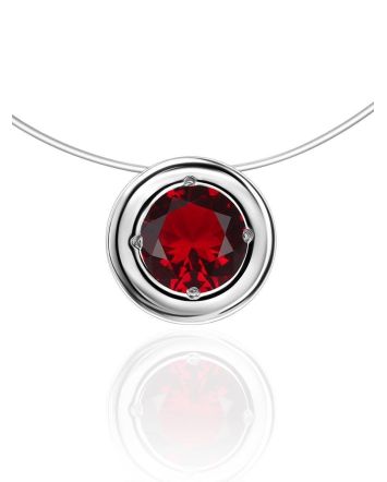 Red Crystal Invisible Necklace The Aurora, image 