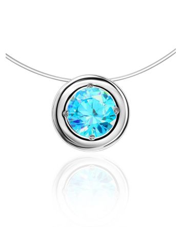 Invisible Necklace With Crystal Pendant The Aurora, image 