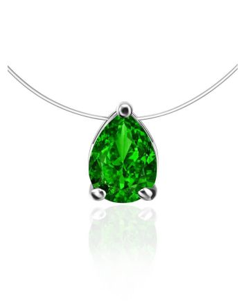 Green Crystal Invisible Necklace The Aurora, image 