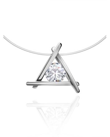 Triangle Pendant Invisible Necklace The Aurora, image 