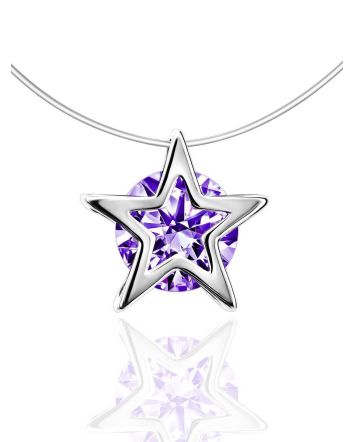 Invisible Necklace With Star Shaped Pendant The Aurora, image 