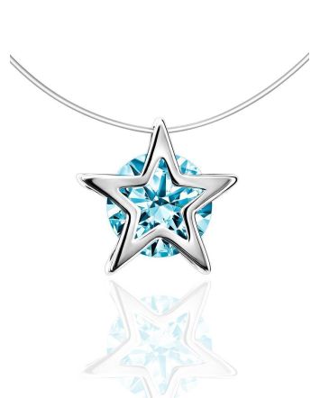 Invisible Necklace With Star Shaped Pendant The Aurora, image 