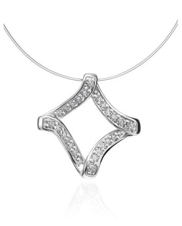 Invisible Necklace With Silver Pendant The Aurora, image 