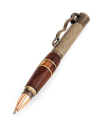 Exclusive Wooden Ball Pen With Baltic Amber, image 