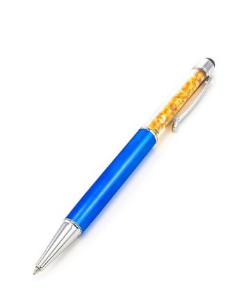 Amber Ball Pen With Stylus, image 