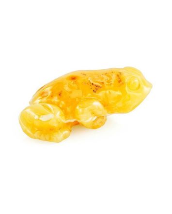 Carved Amber Frog, image 