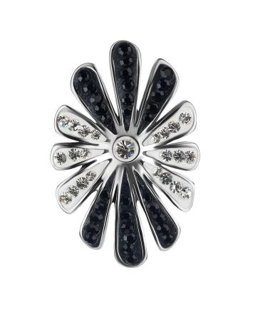 Silver Floral Pendant With Crystals The Eclat, image 