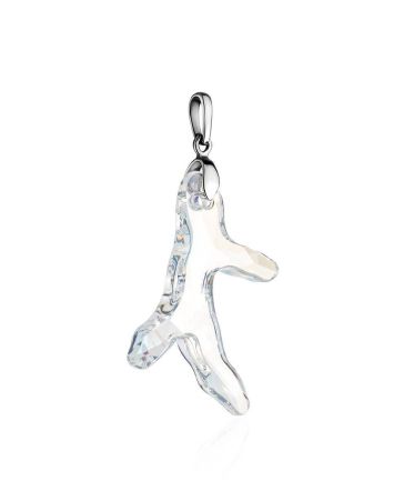Designer Crystal Pendant In Sterling Silver The Fame, image 