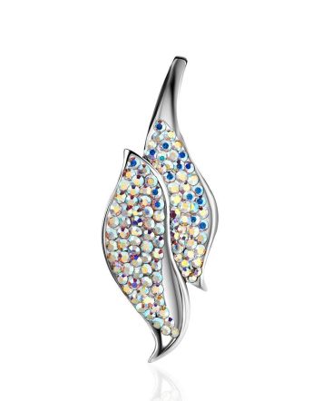 Silver Pendant With Chameleon Colored Crystals The Eclat, image 