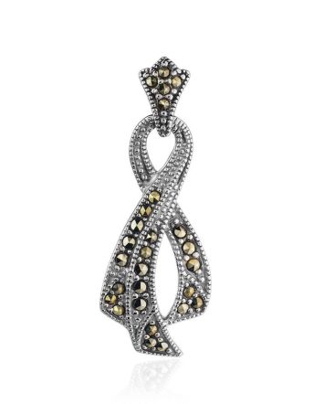 Twisted Silver Pendant With Marcasites The Lace, image 