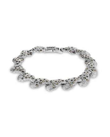 Silver Link Bracelet With Marcasites The Lace, image 