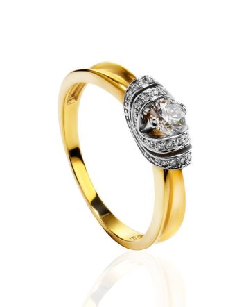 Diamond Statement Ring In Gold, Ring Size: 8 / 18, image 