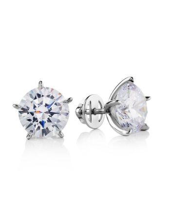Bold White Crystal Studs In Sterling Silver The Aurora, image 