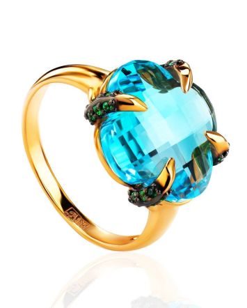 Topaz Cocktail Ring In Gold, Ring Size: 8 / 18, image 