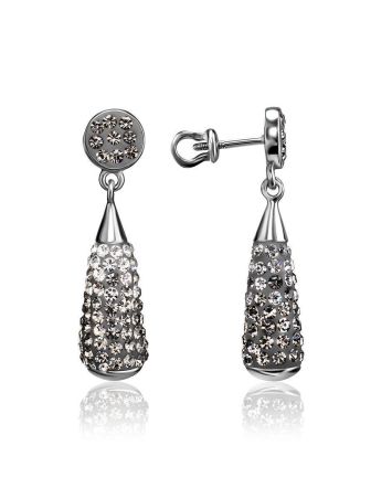 Crystal Dangle Earrings In Sterling Silver The Eclat, image 
