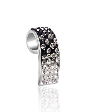 Black And white Crystal Pendant In Silver The Eclat, image 