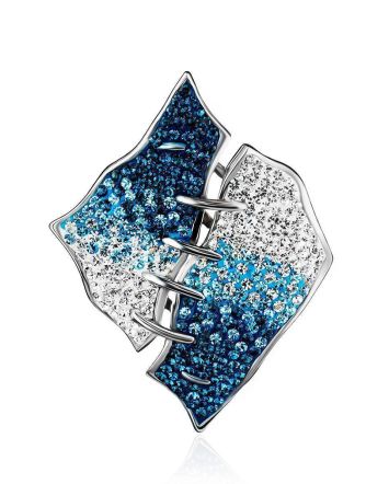 Sterling Silver Pendant With Blue And White Crystals The Eclat, image 